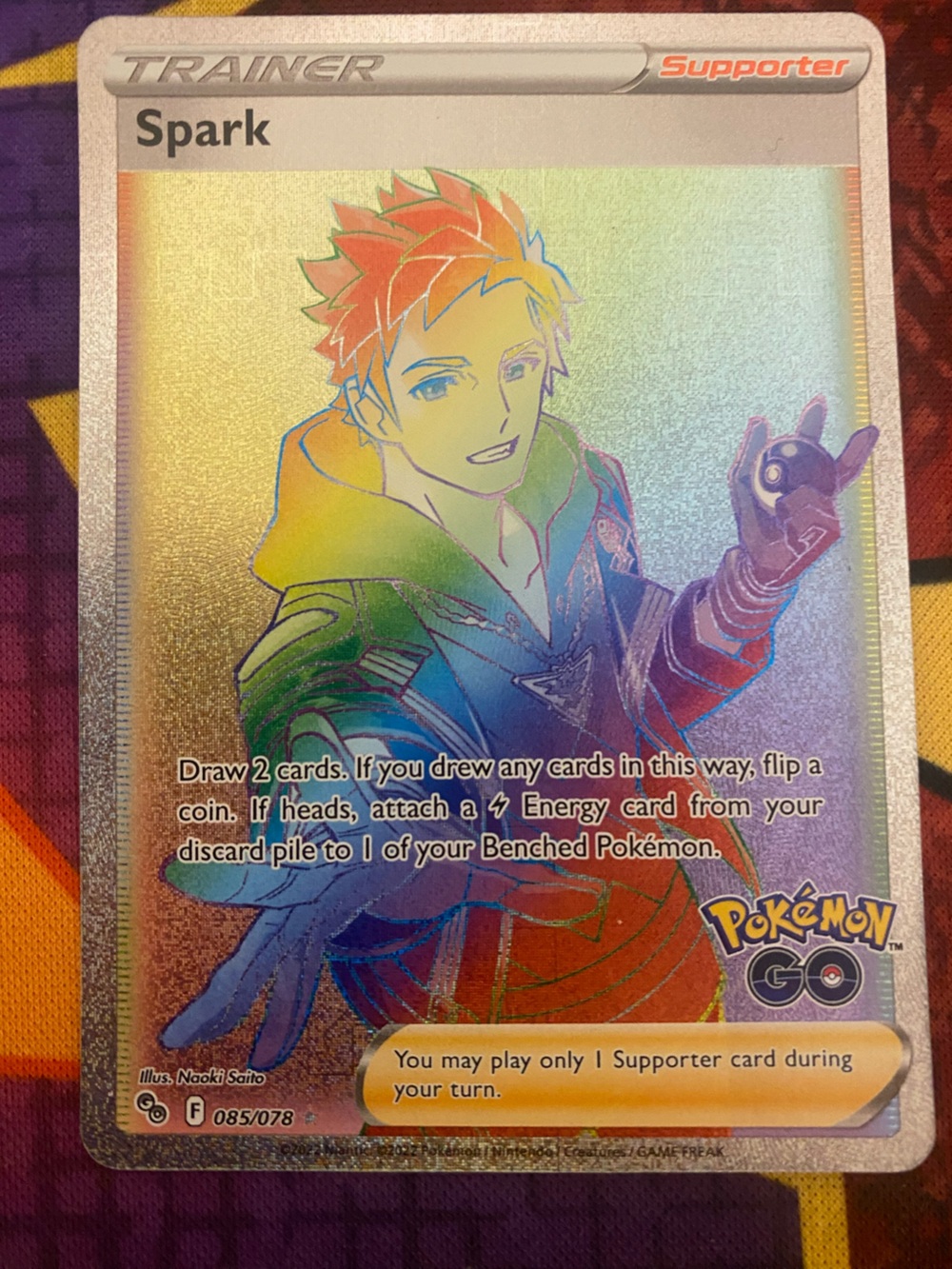Trainer Spark secret rare #085/078 Pokemon Go set Near mint